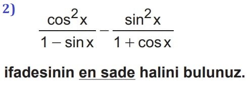 10.Sınıf Matematik 1.Dönem 1.Yazılı Soru 2 - 2025-2026