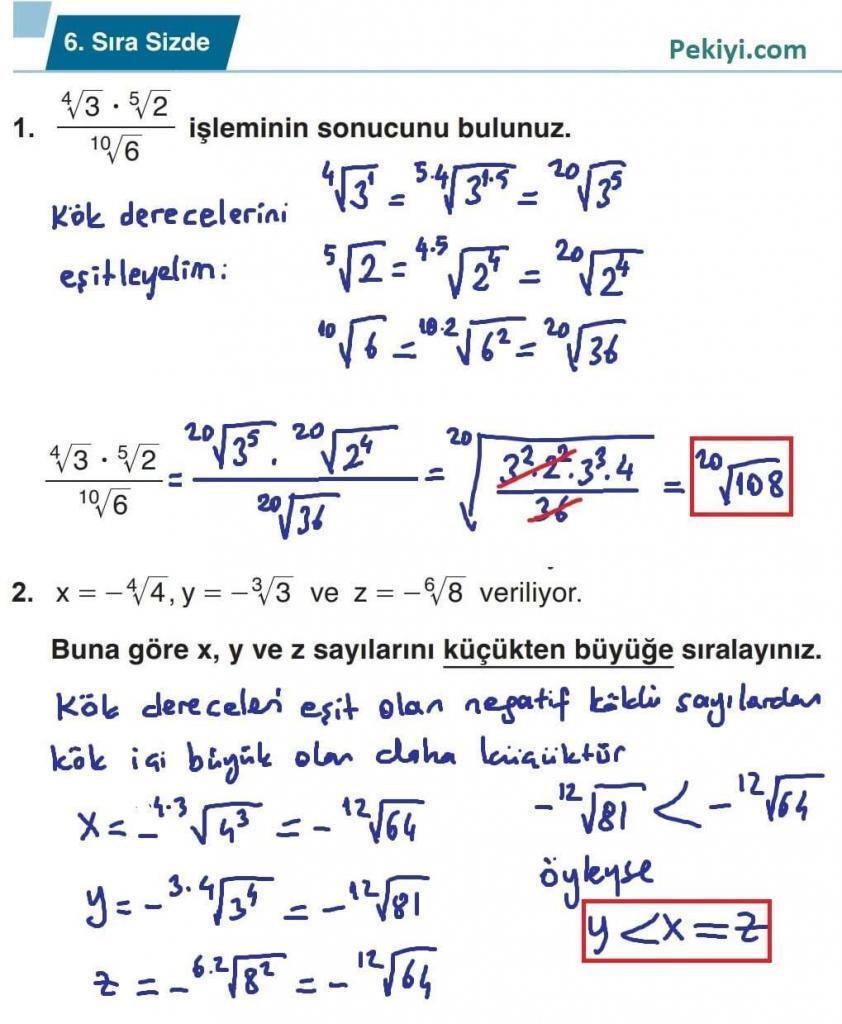 9.Sınıf Matematik Ders Kitabı Sayfa 32 6.Sıra Sizde 9.Sınıf Matematik Ders Kitabı Sayfa 32 6.Sıra Sizde