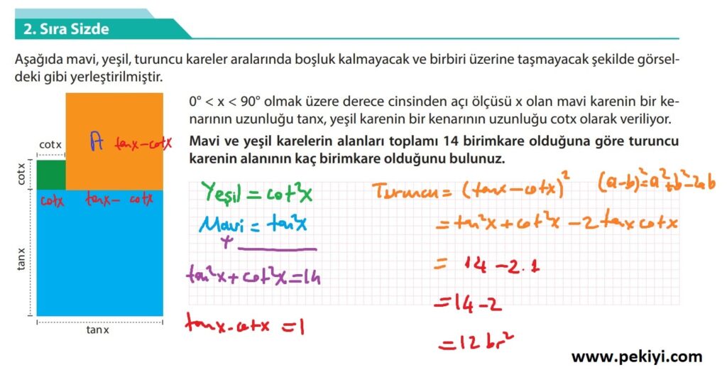 10.Sınıf Matematik Sıra Sizde Sayfa 21 Çözümleri