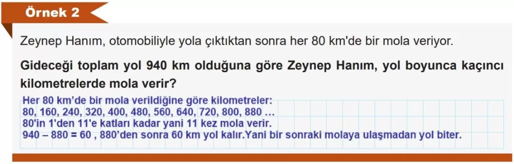 6.Sınıf Matematik Ders Kitabı Sayfa 24 Örnek 2