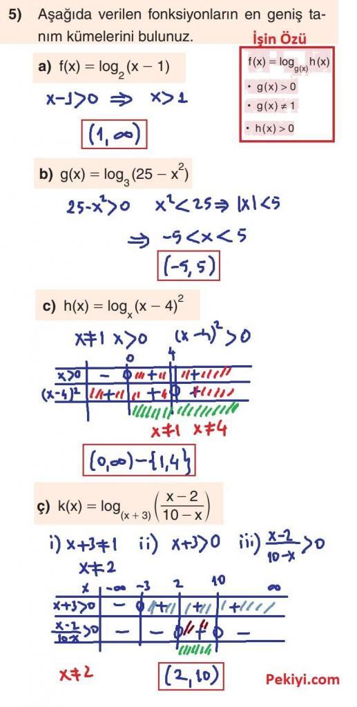 12.Sınıf Matematik Kitabı Pekiştirme Zamanı Sayfa 30 Çözüm-5