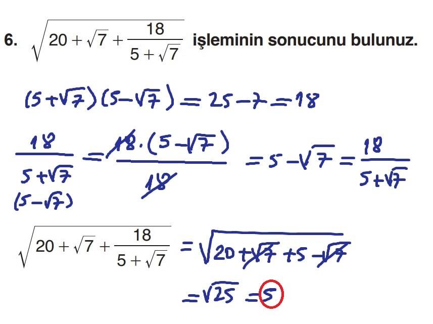 9.Sınıf Matematik Ders Kitabı Sayfa 36 Çözüm-6 9.Sınıf Matematik Ders Kitabı Sayfa 36 Çözüm-6