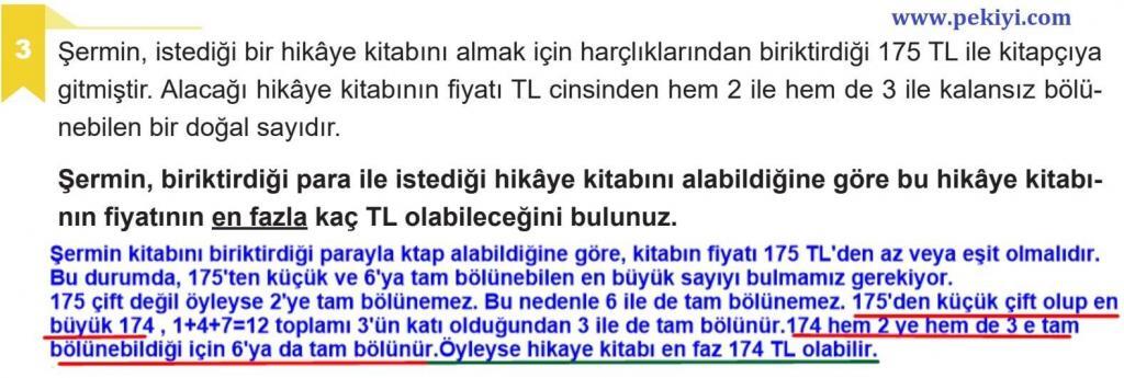 6.Sınıf Matematik 1.Ders Kitabı Sayfa 37 İzleme Testi Cevap 3 6.Sınıf Matematik 1.Ders Kitabı Sayfa 37 İzleme Testi Cevap 3