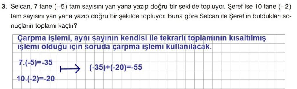 7.Sınıf Matematik Ders Kitabı Sayfa 42 3.Soru 