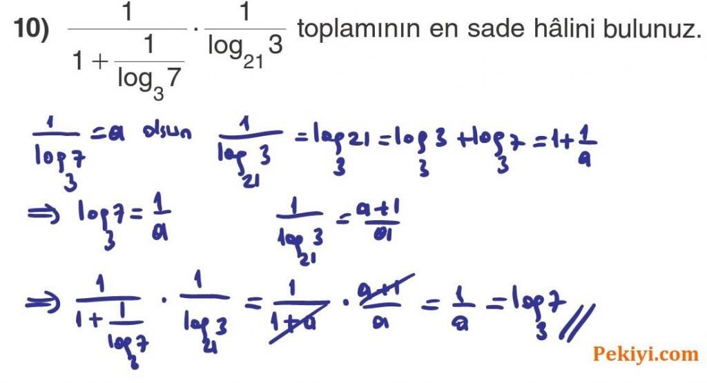 12.Sınıf Matematik Ders Kitabı Sayfa 45 Cevap 10