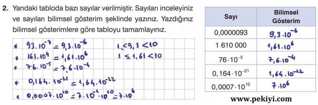 8.Sınıf Matematik Ders Kitabı Sayfa 51 Cevap 2 - Sonuç Yayınları