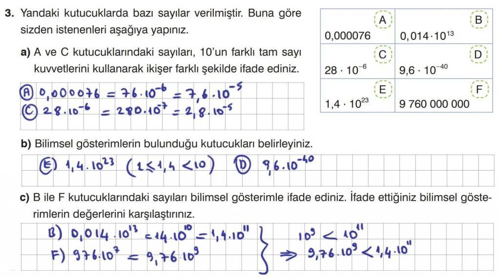 8.Sınıf Matematik Ders Kitabı Sayfa 51 Cevap 3 - Sonuç Yayınları