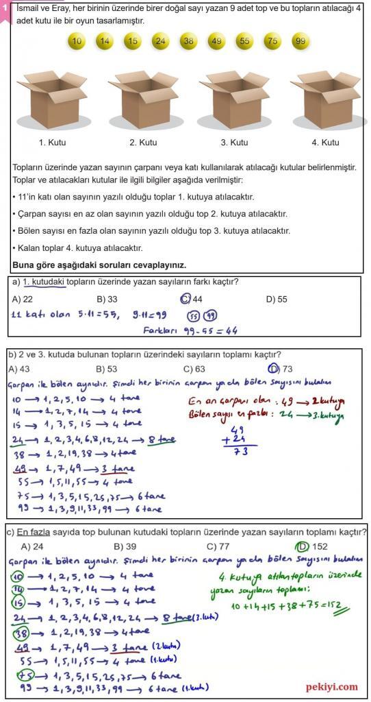 6.Sınıf Matematik Ders Kitabı Sayfa 57 Cevapları  Cevap 1