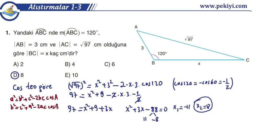 11.Sınıf Matematik Ders Kitabı Sayfa 59 Cevap-1 - SDR Yayınları