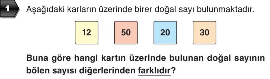 6.Sınıf Matematik 1.Dönem 1.Yazılı soru 1