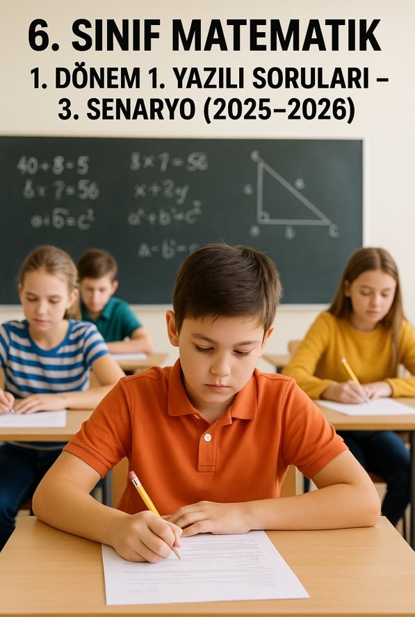 6.Sınıf Matematik 1.Dönem 1.Yazılı Soruları