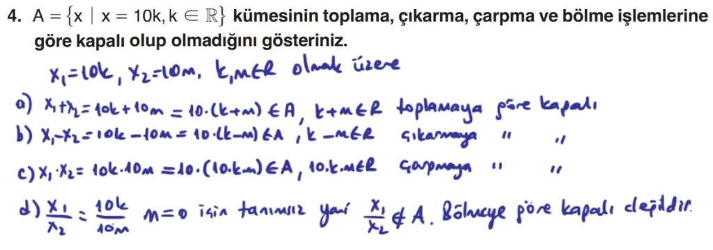 9.Sınıf 1.Matematik Ders Kitabı Sayfa 66 Çalışma Kağıdı Çözüm 4