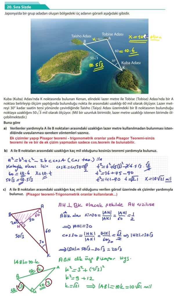 10.Sınıf Matematik Ders Kitabı Sayfa 84 Sıra Sizde 20 Cevabı 10.Sınıf Matematik Ders Kitabı Sayfa 84 Sıra Sizde 20 Cevabı