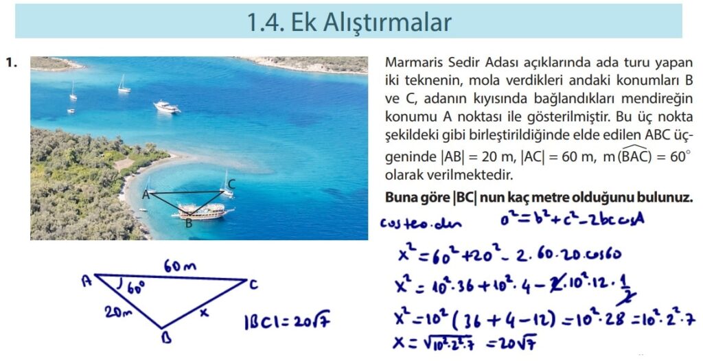10.Sınıf Matematik Kitabı Sayfa 75 EK Alıştırma Çözüm 1 10.Sınıf Matematik Kitabı Sayfa 75 EK Alıştırma Çözüm 1