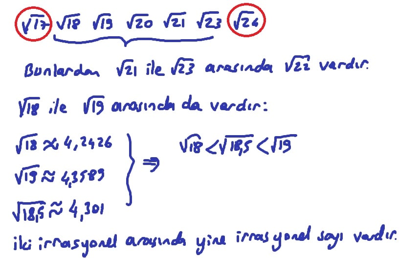 İrrasyonel sayılar