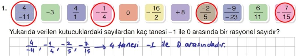 7.Sınıf Matematik Kitabı Sayfa 52 Cevap 1