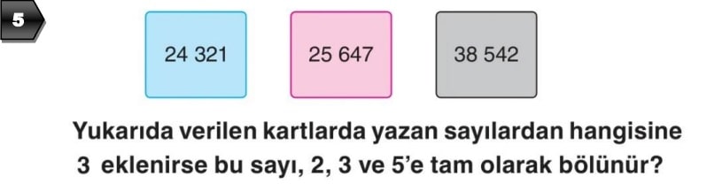 6.Sınıf Matematik Yazılı Örneği Soru 5