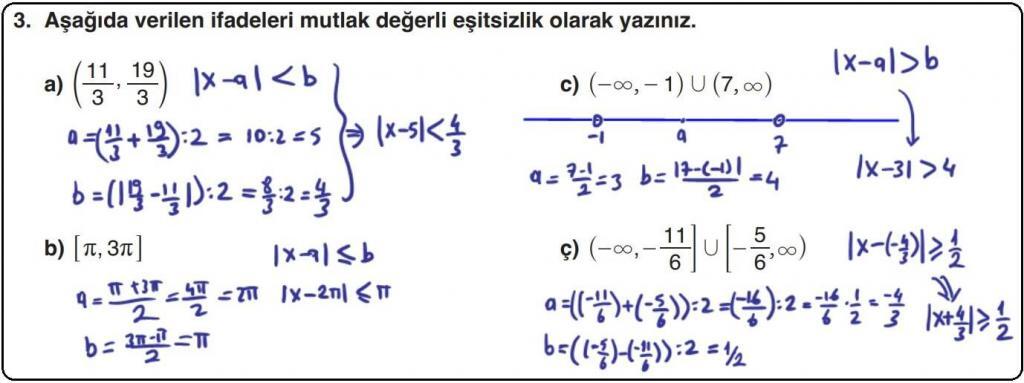 9.Sınıf Matematik 1.Ders Kitabı Sayfa 56 Cevap 3