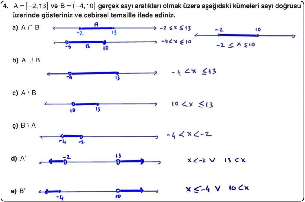 9.Sınıf Matematik 1.Ders Kitabı Sayfa 56 Cevap 4