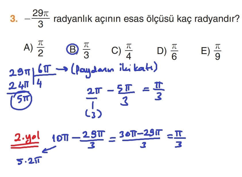 11.Sınıf Matematik Kitabı Sayfa 76 Çözüm 3