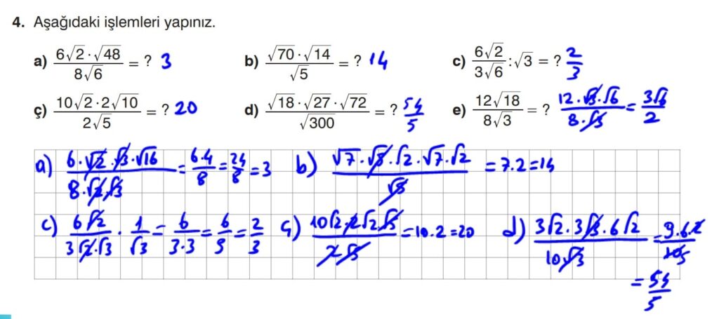 8.Sınıf Matematik Ders Kitabı Sayfa 78 Cevap 4