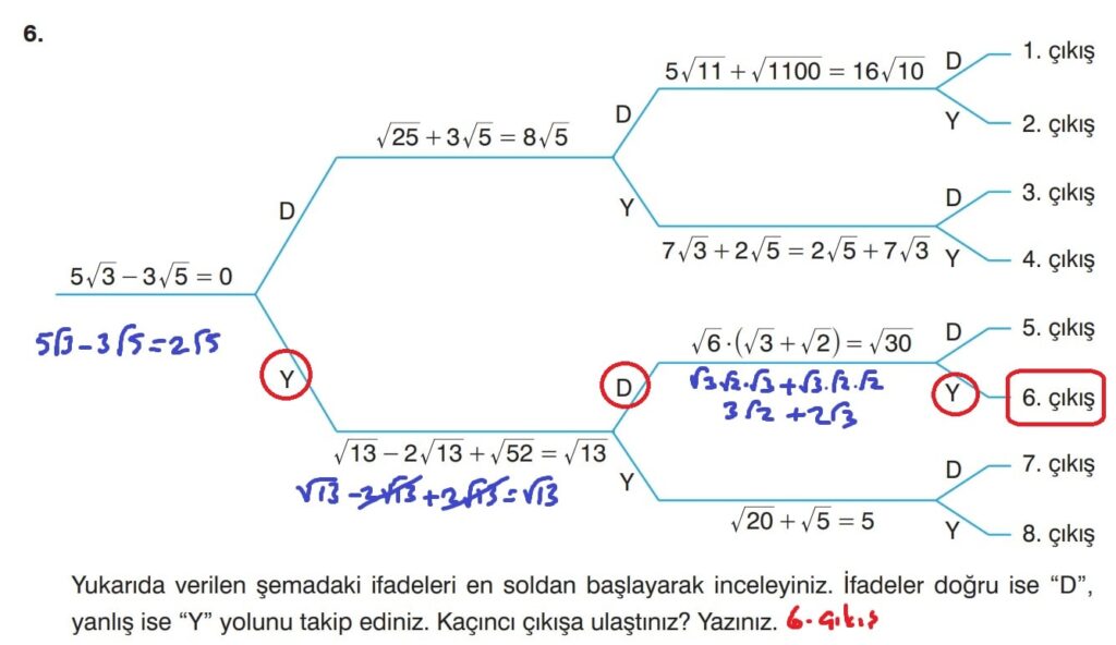 8.Sınıf Matematik Kitabı Sayfa 85 Cevap 6 8.Sınıf Matematik Kitabı Sayfa 85 Cevap 6