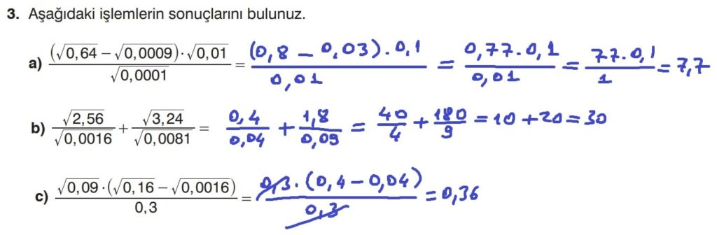 8.Sınıf Matematik Kitabı Sayfa 91 Cevap 3 8.Sınıf Matematik Kitabı Sayfa 91 Cevap 3