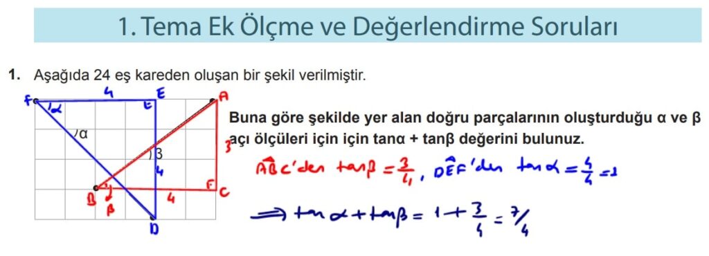 10.Sınıf Matematik Sayfa 93 ek soru 1 10.Sınıf Matematik Sayfa 93 ek soru 1