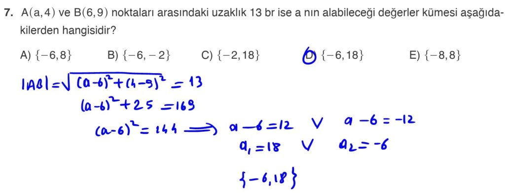 11.Sınıf Matematik Ders Kitabı Sayfa 89 Çözüm 7 11.Sınıf Matematik Ders Kitabı Sayfa 89 Çözüm 7