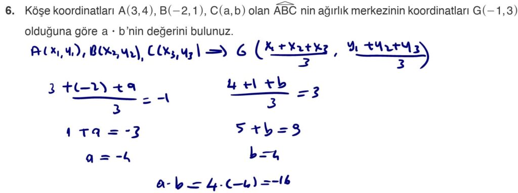 11.Sınıf Matematik Ders Kitabı Sayfa 97 Çözüm 6 11.Sınıf Matematik Ders Kitabı Sayfa 97 Çözüm 6