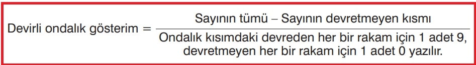 Devirli Ondalık Sayıları Rasyonel Yazma Devirli Ondalık Sayıları Rasyonel Yazma