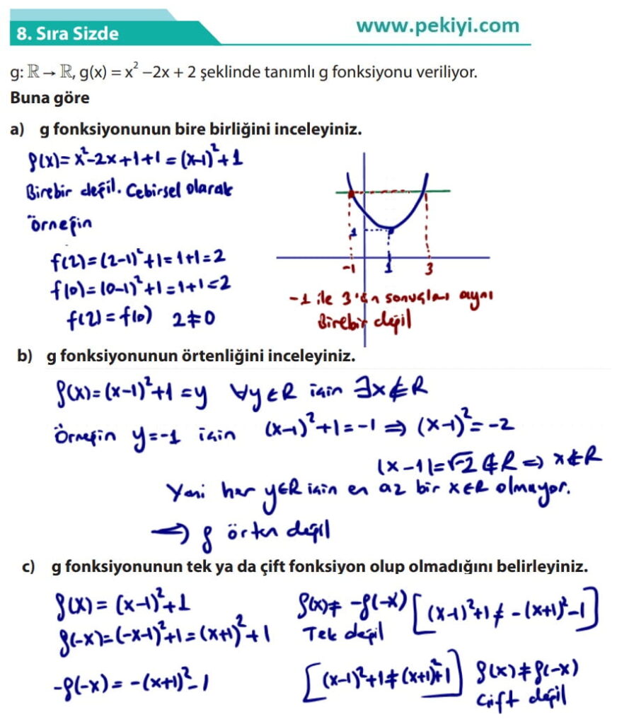 10.Sınıf Matematik Ders Kitabı Sayfa 220 Sıra Sizde 8 Çözümleri