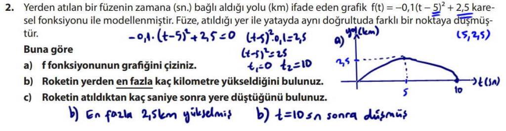 10.Sınıf Matematik Ders Kitabı Sayfa 223 Çözüm 2