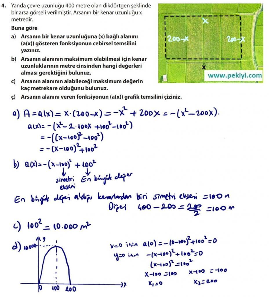 10.Sınıf Matematik Ders Kitabı Sayfa 223 Çözüm 4