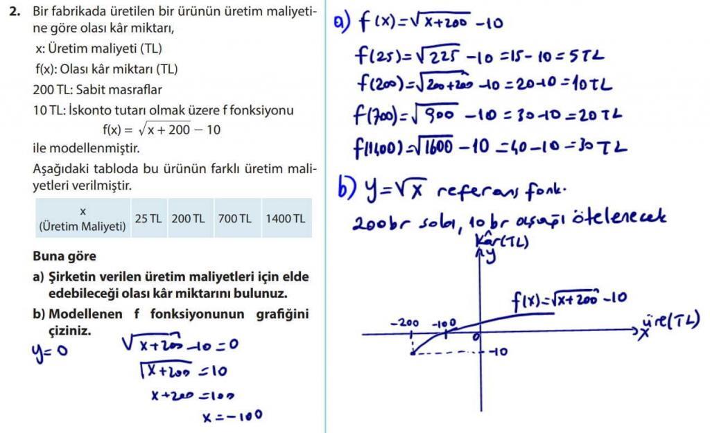 10.Sınıf Matematik Ders Kitabı Sayfa 242 Alıştırma Çözüm-2