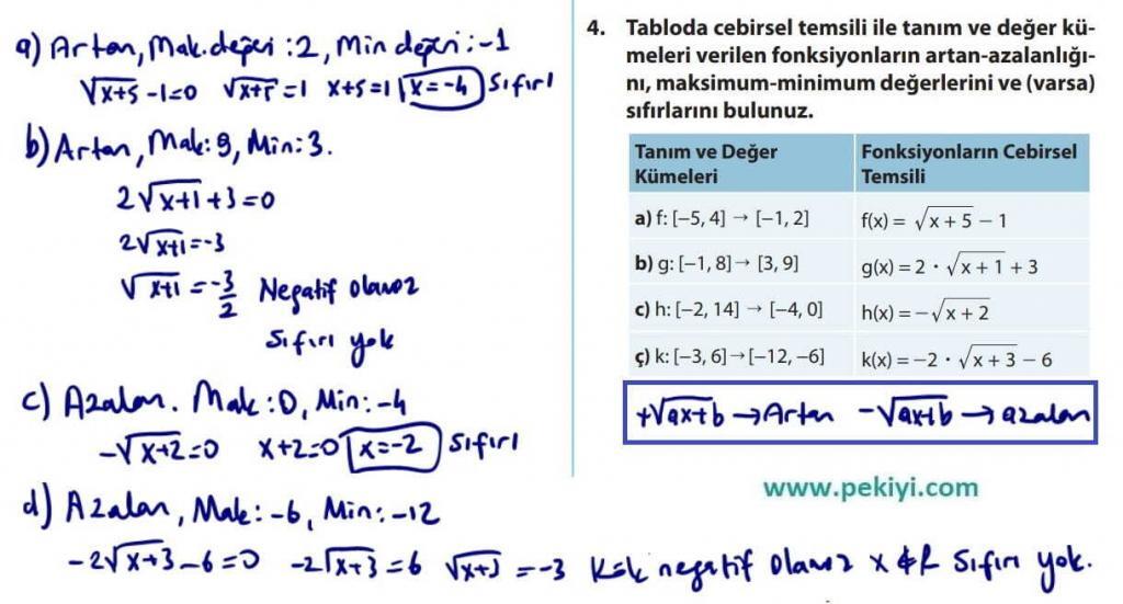 10.Sınıf Matematik Ders Kitabı Sayfa 242 Alıştırma Çözüm-4