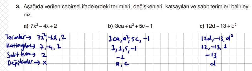 8.Sınıf matematik ders kitabı sayfa 138 cevap 3