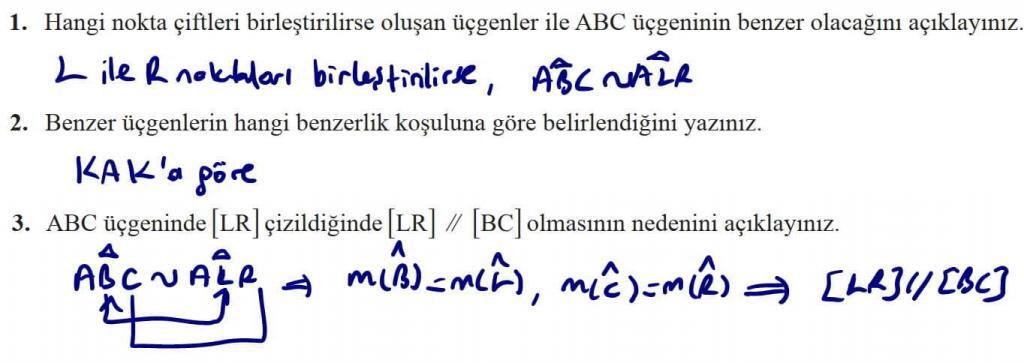9.Sınıf Matematik 2.Ders Kitabı 8.Uygulama Cevaplar Sayfa 54