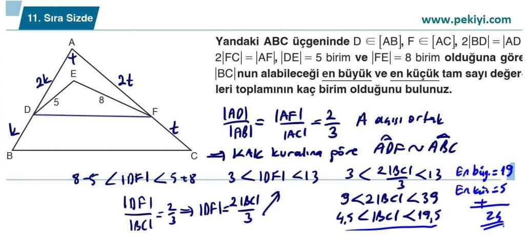 9.Sınıf Matematik 2.Ders Kitabı 11.Sıra Sizde Cevapları Sayfa 55