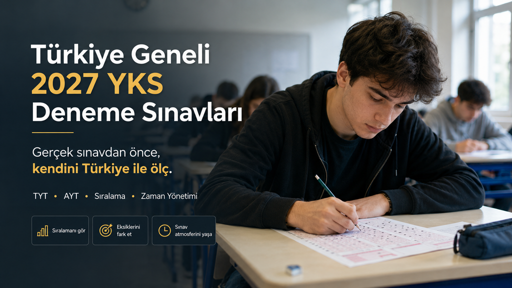 2027 YKS Türkiye geneli deneme sınavları takvimi